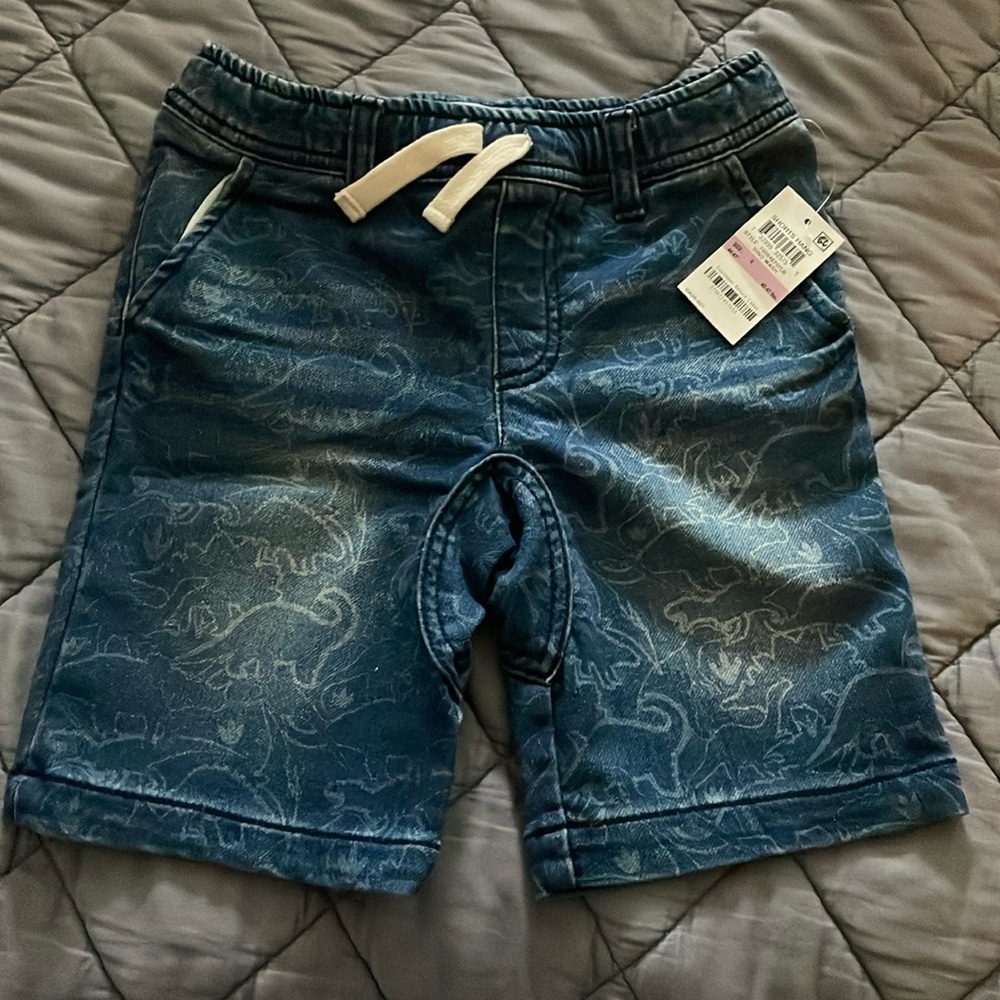 Epic Threads boys drawstring denim dinosaur dino shorts 🦖 NWT